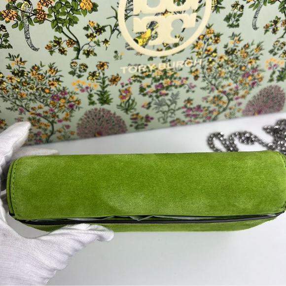NWT Tory Burch Suede Chain Wallet - Picture 11 of 14